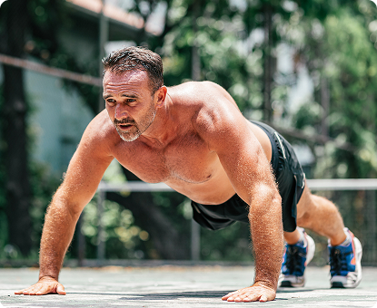 Crushes workouts like he's possessed.